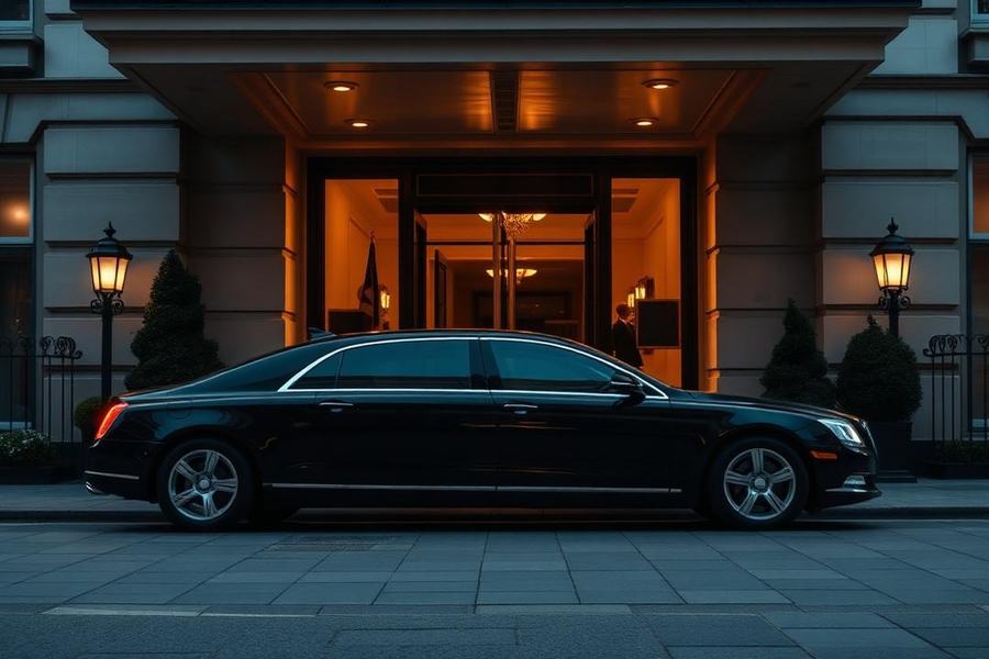 A chauffeur vehicle for smooth hotel transfers in London