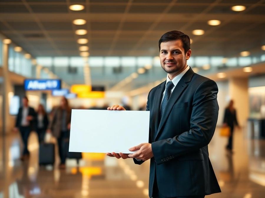 A chauffeur meeting passengers on arrival